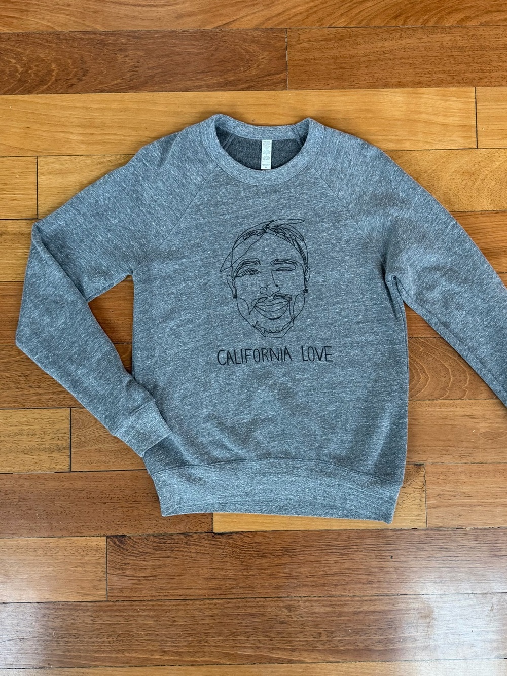 Tupac California Love Heather Grey Sweatshirt